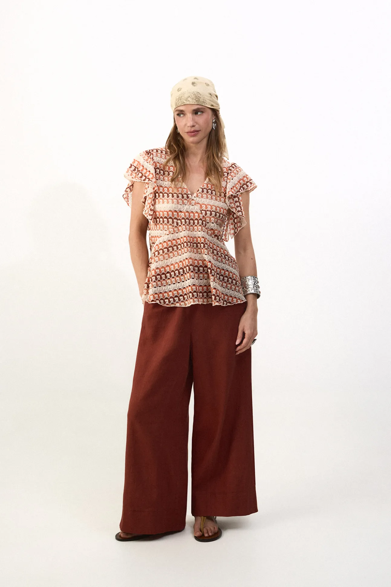 Top estructura multicolor