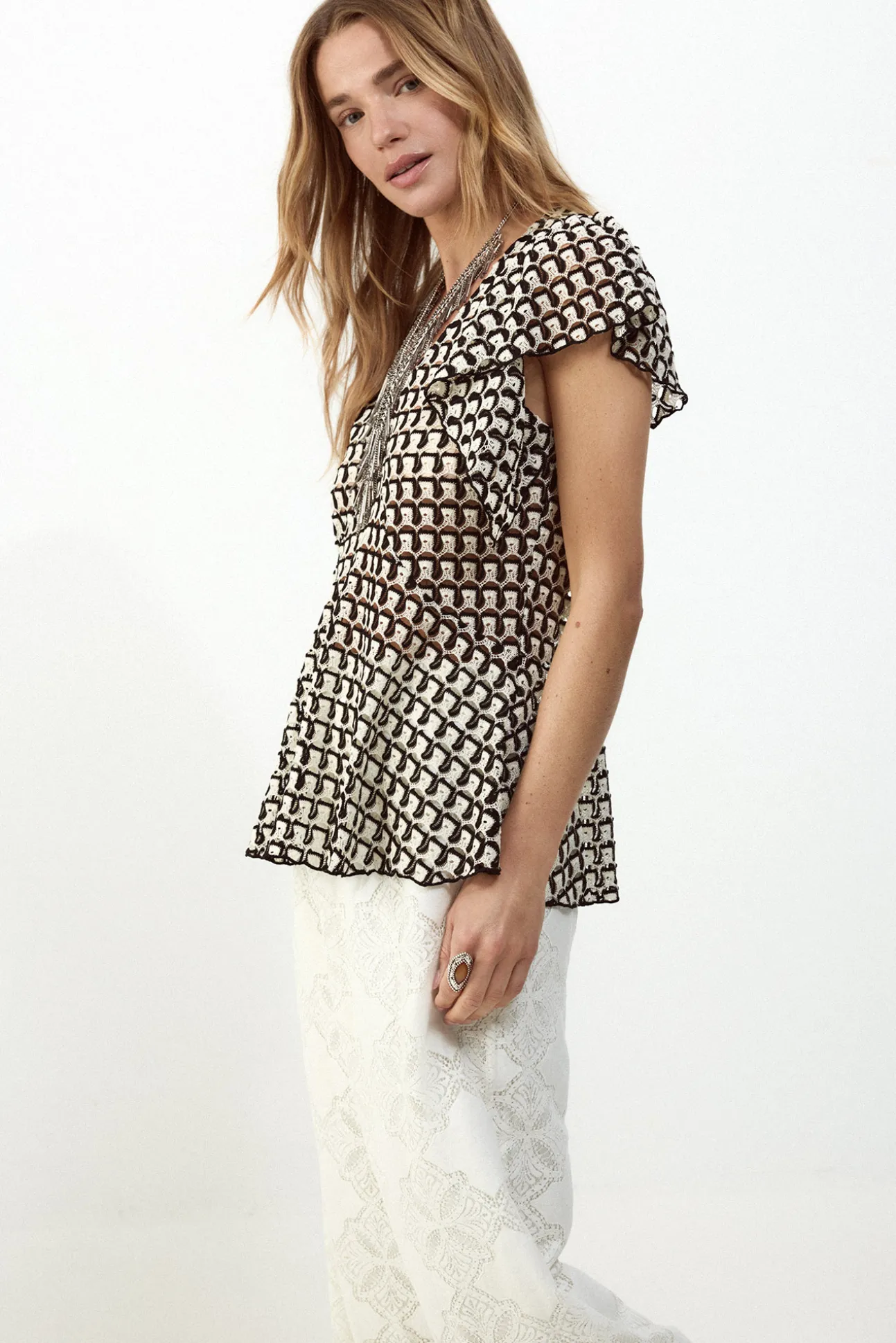 Top estructura multicolor