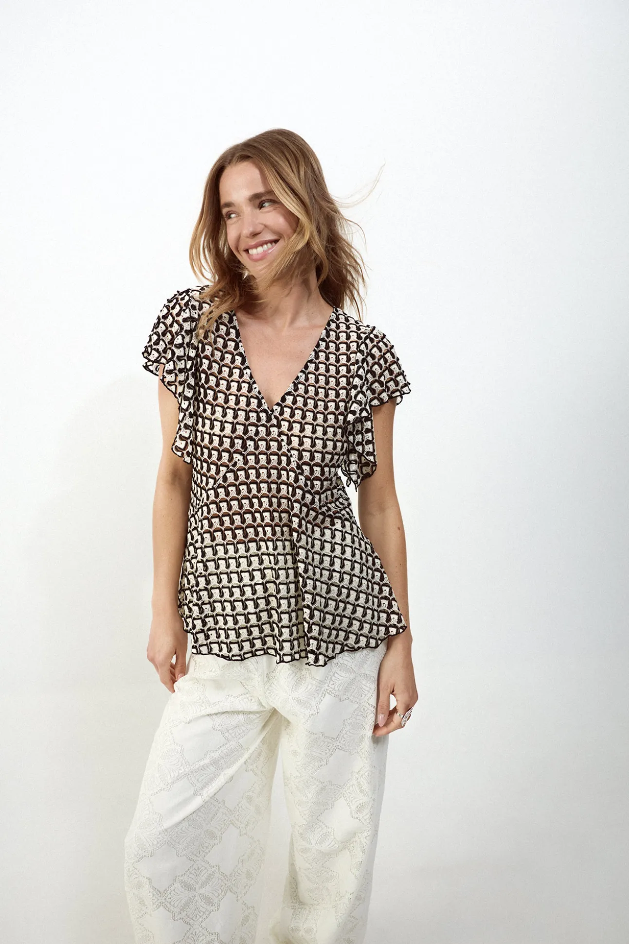Top estructura multicolor
