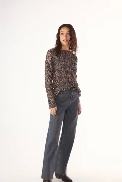 Top frunces estampado