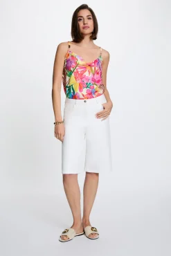 Top lencero estampado floral
