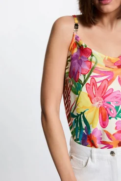 Top lencero estampado floral