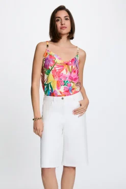 Top lencero estampado floral
