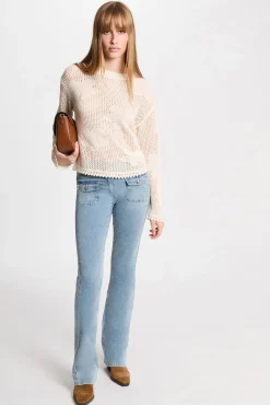 Vaquero boot- cut talla alto