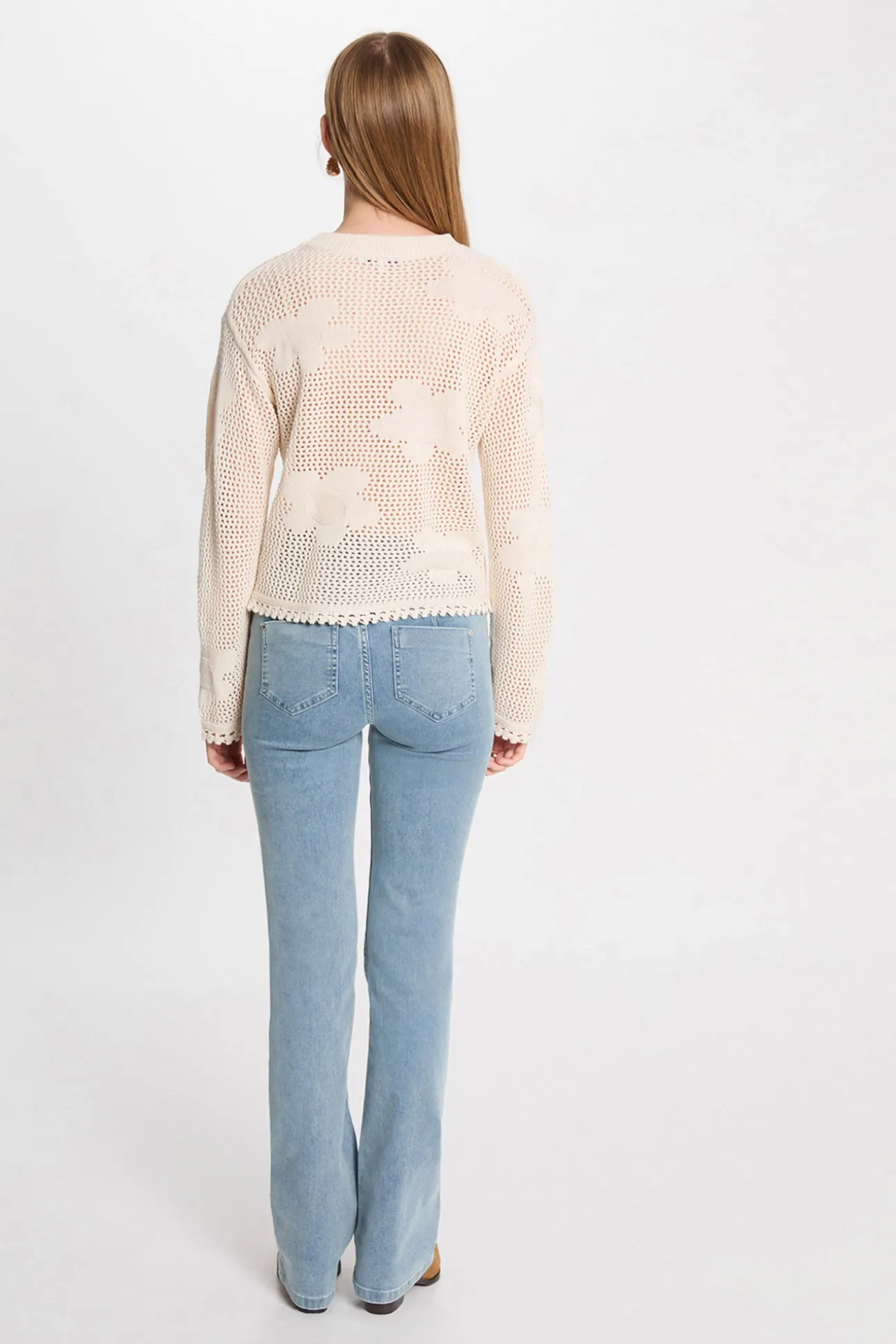 Vaquero boot- cut talla alto