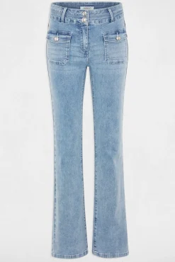 Vaquero boot- cut talla alto