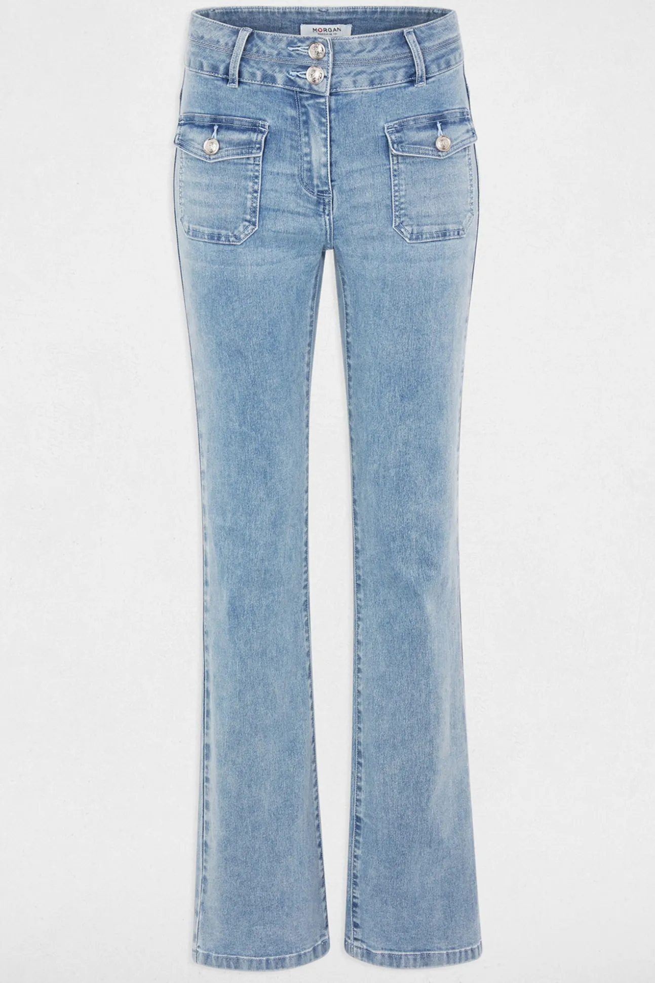 Vaquero boot- cut talla alto