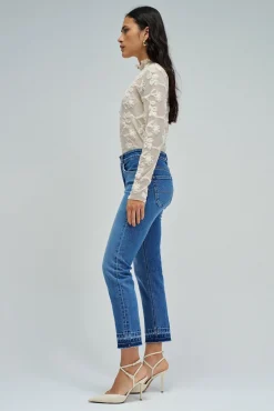 Vaqueros faith push in cropped slim