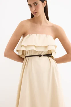 Vestido algodón palabra de honor