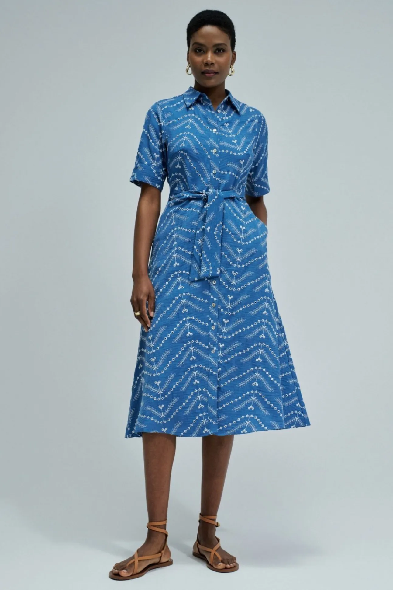 Vestido camisero midi