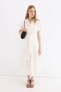Vestido camisero popelín