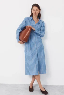 Vestido camisero rayas
