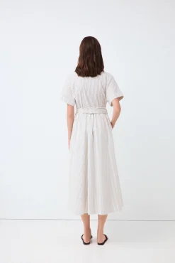 Vestido camisero seersucker