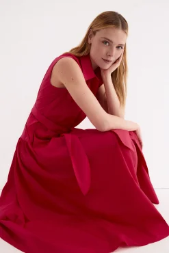 Vestido camisero sin mangas