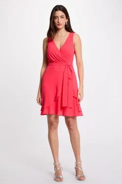 Vestido corto cruzado