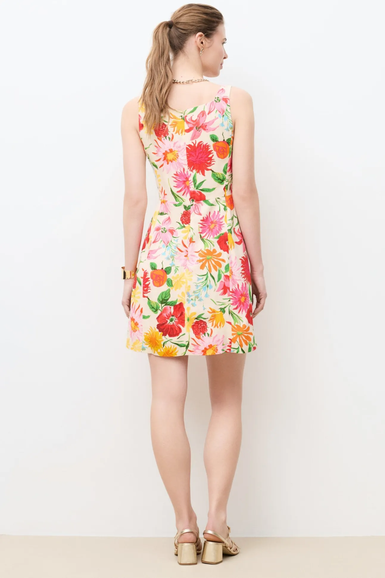 Vestido corto estampado