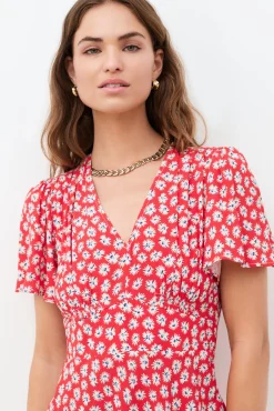 Vestido corto estampado floral