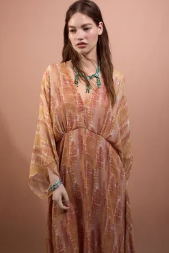 Vestido estampado fluido