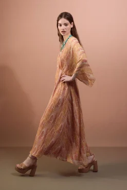 Vestido estampado fluido