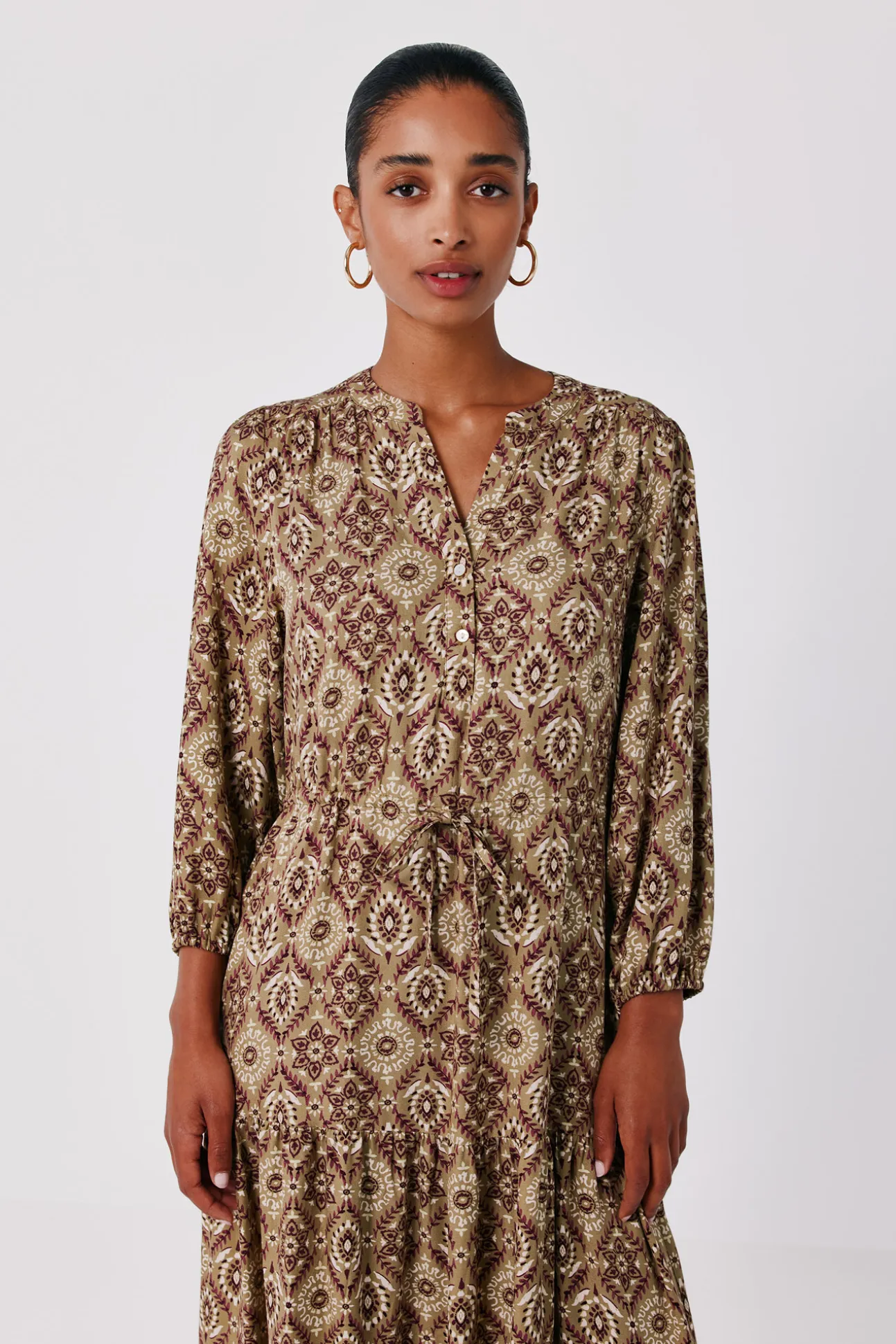 Vestido estampado vuelo