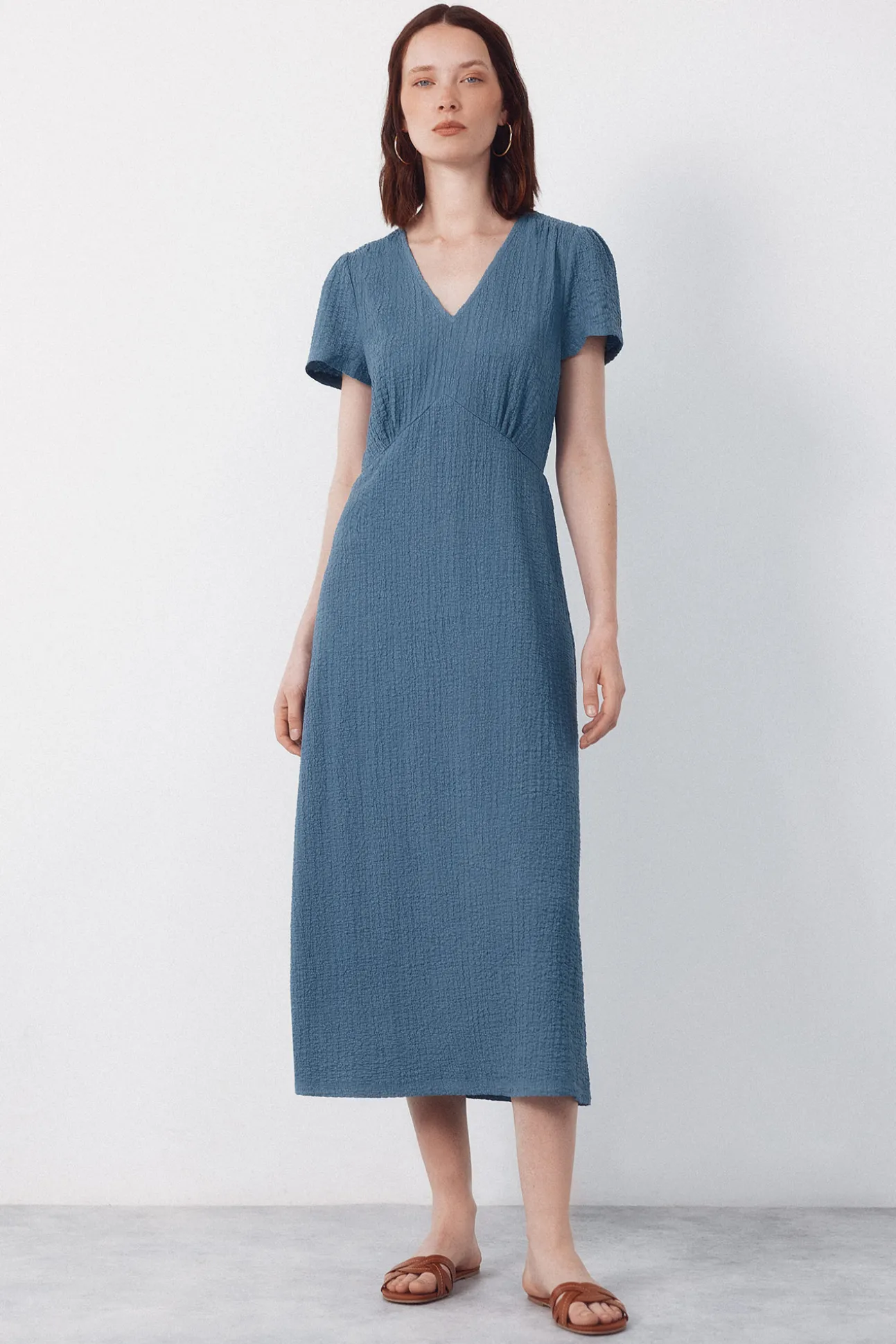 Vestido estructura estampado