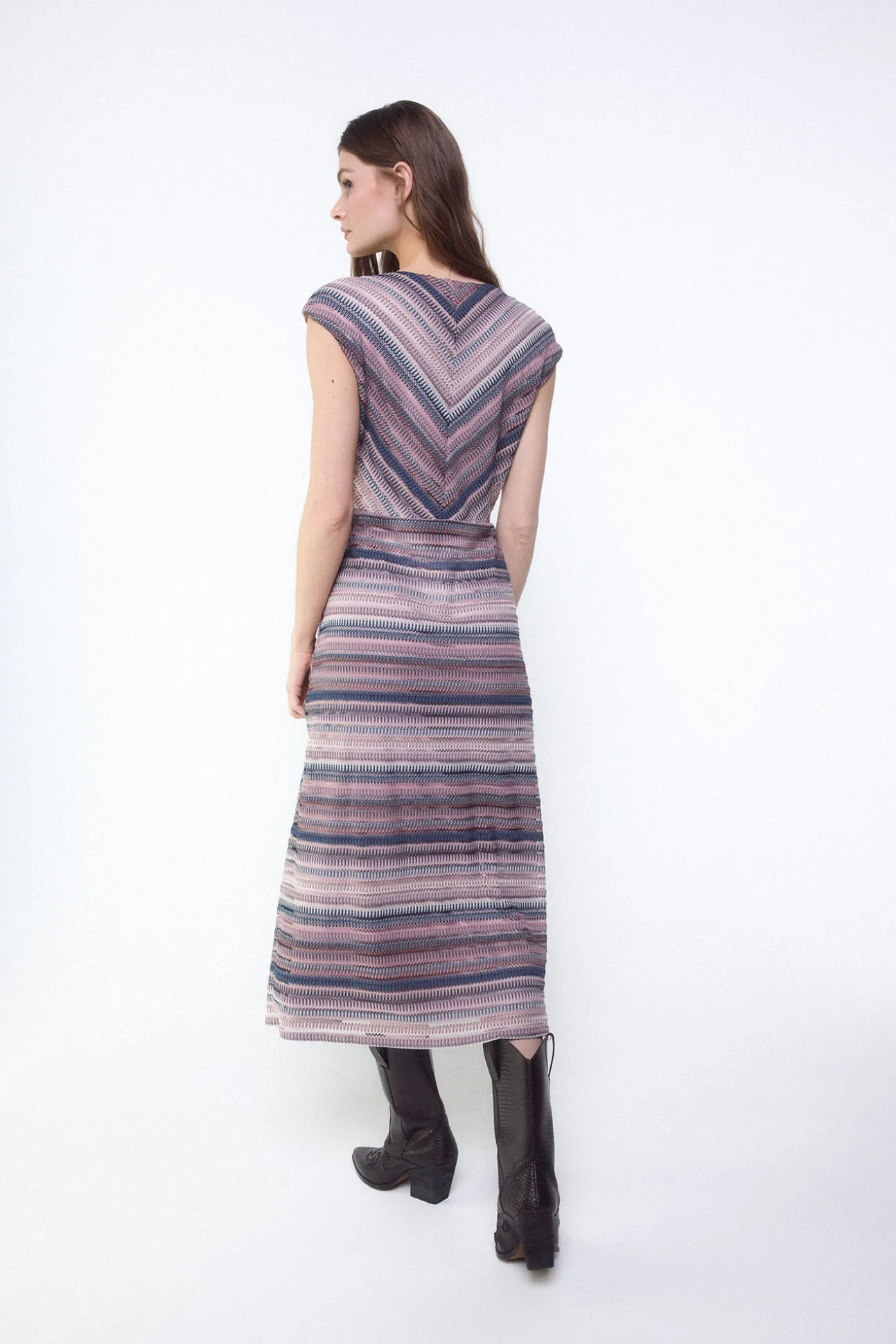 Vestido estructura multicolor
