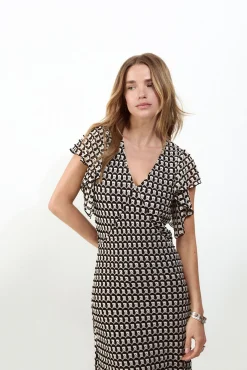Vestido estructura multicolor