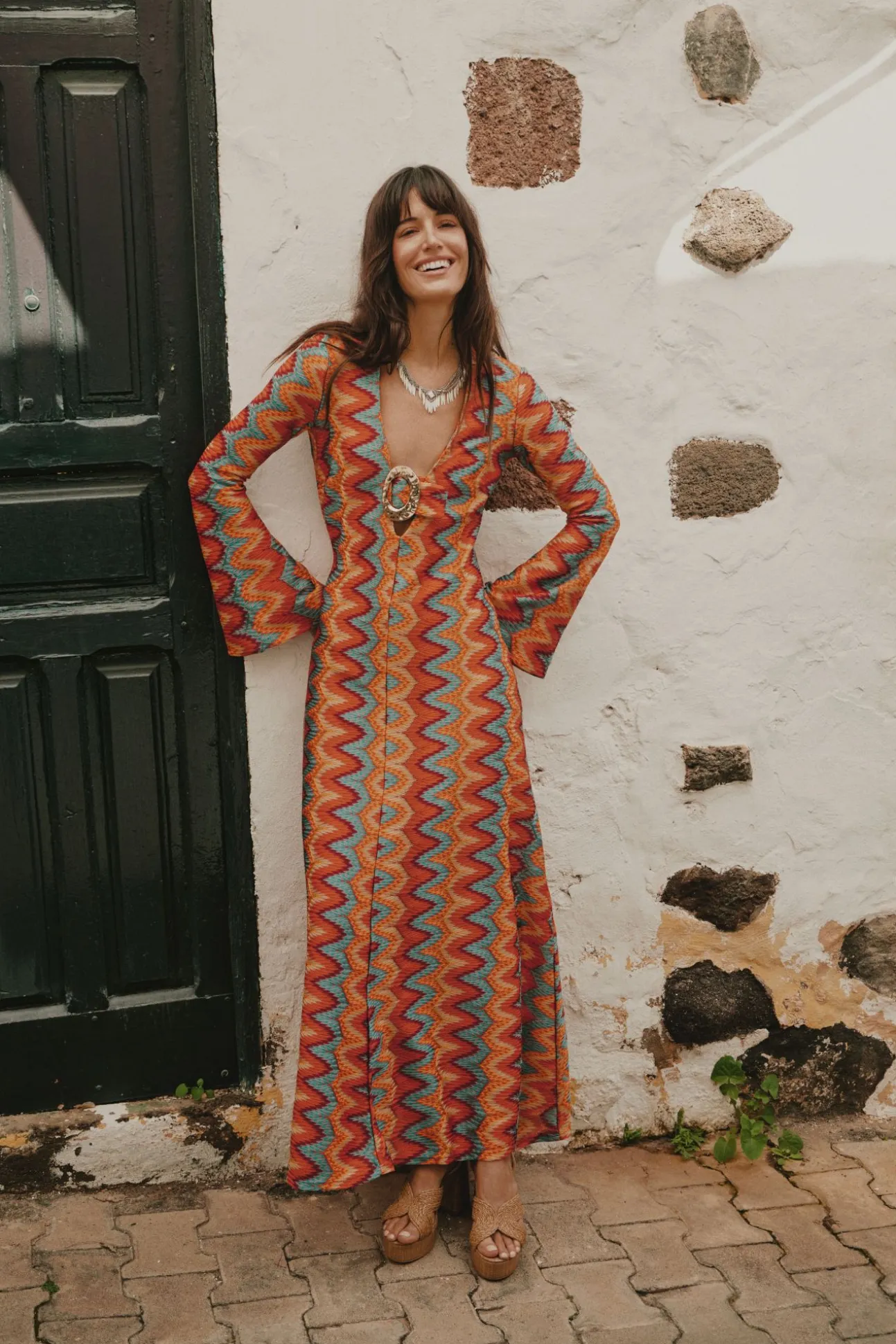 Vestido estructura multicolor