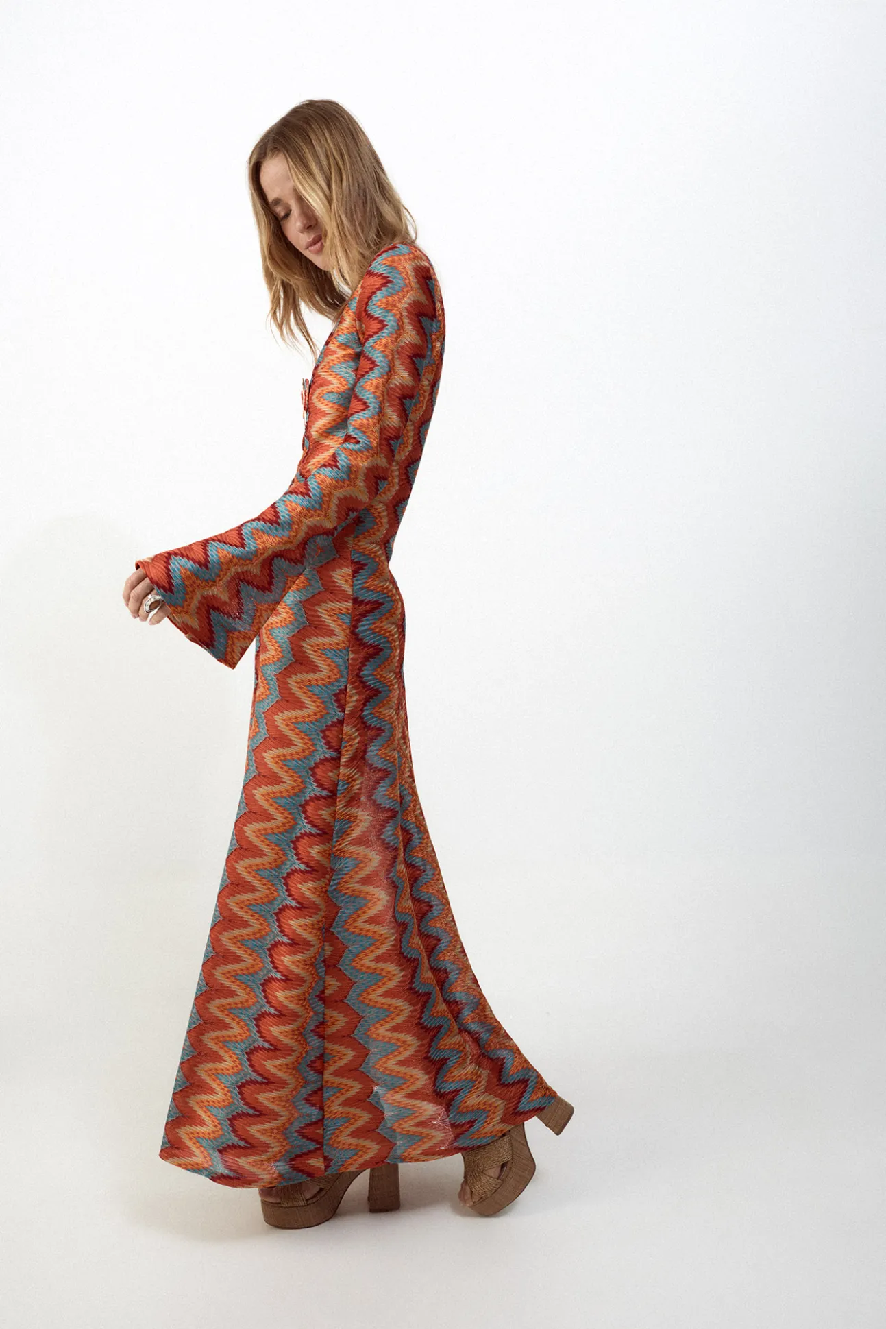 Vestido estructura multicolor