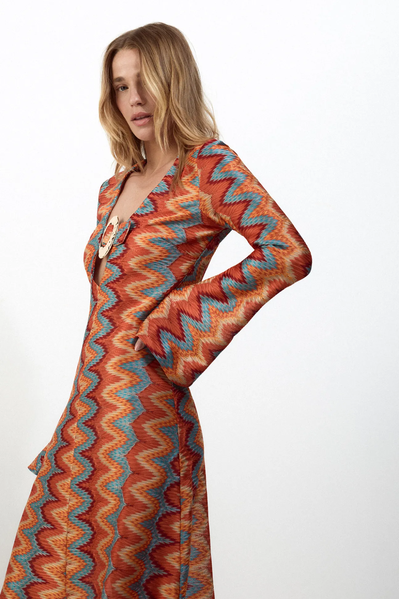 Vestido estructura multicolor