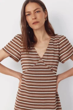 Vestido estructura rayas