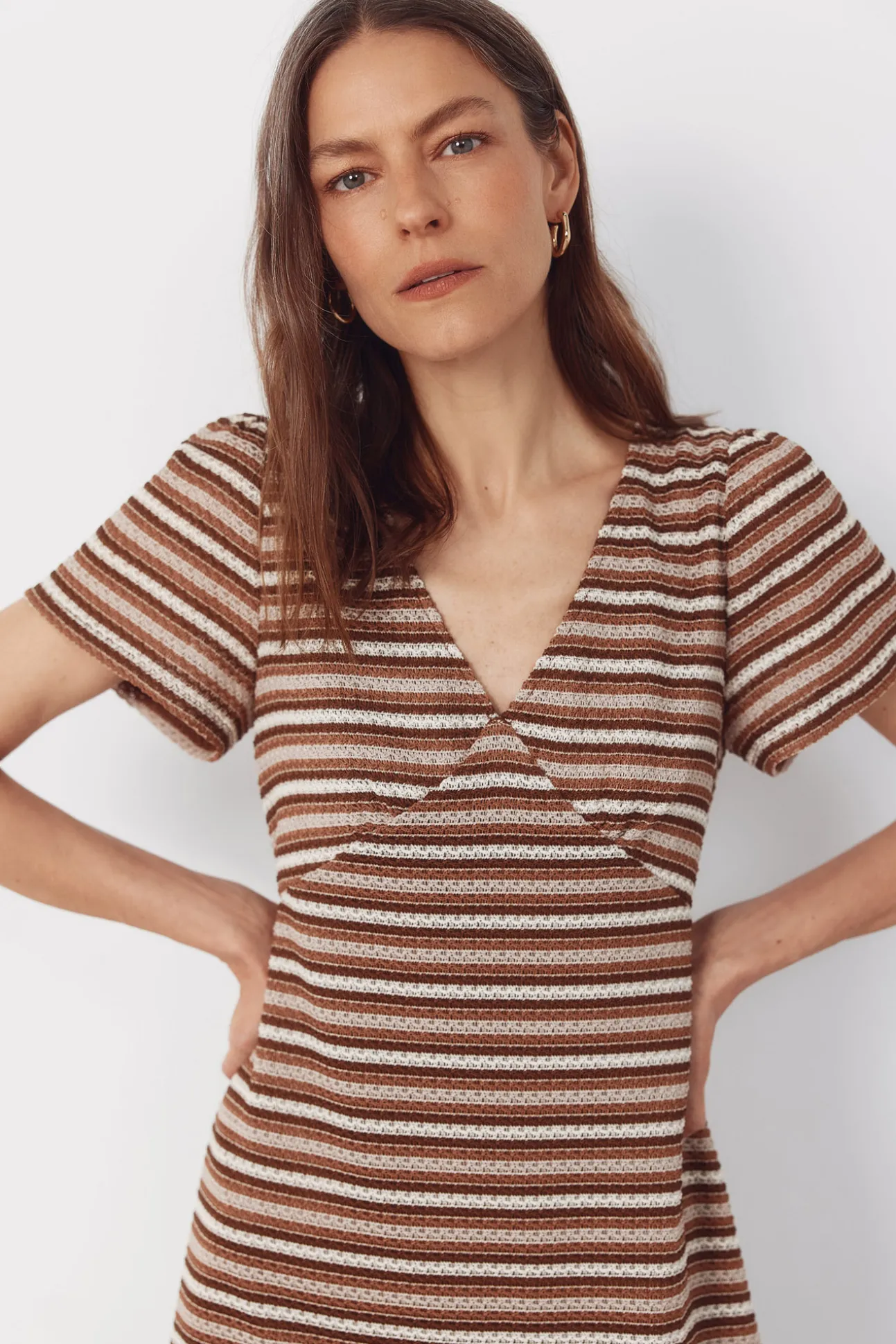 Vestido estructura rayas