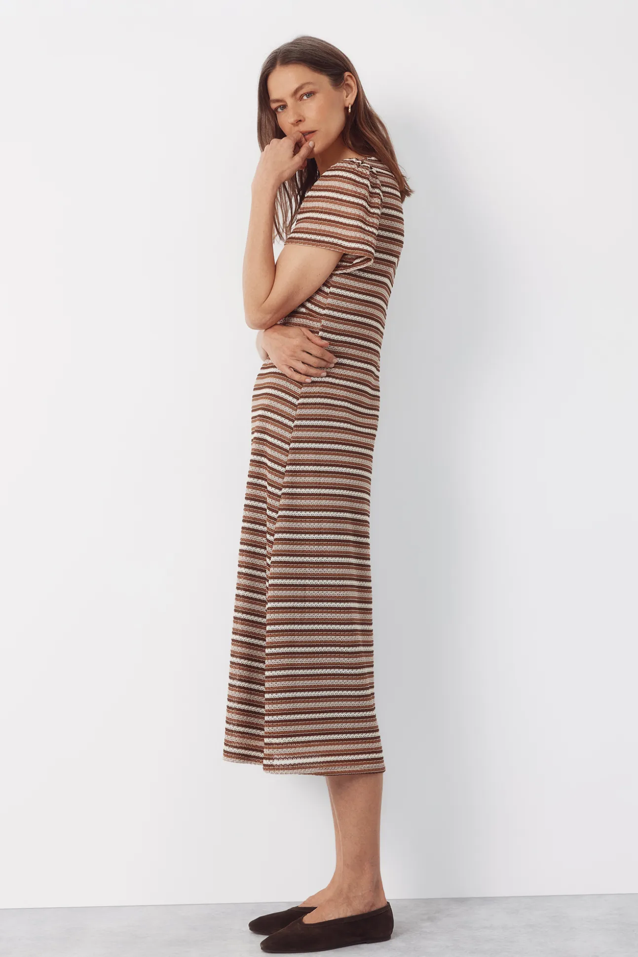 Vestido estructura rayas