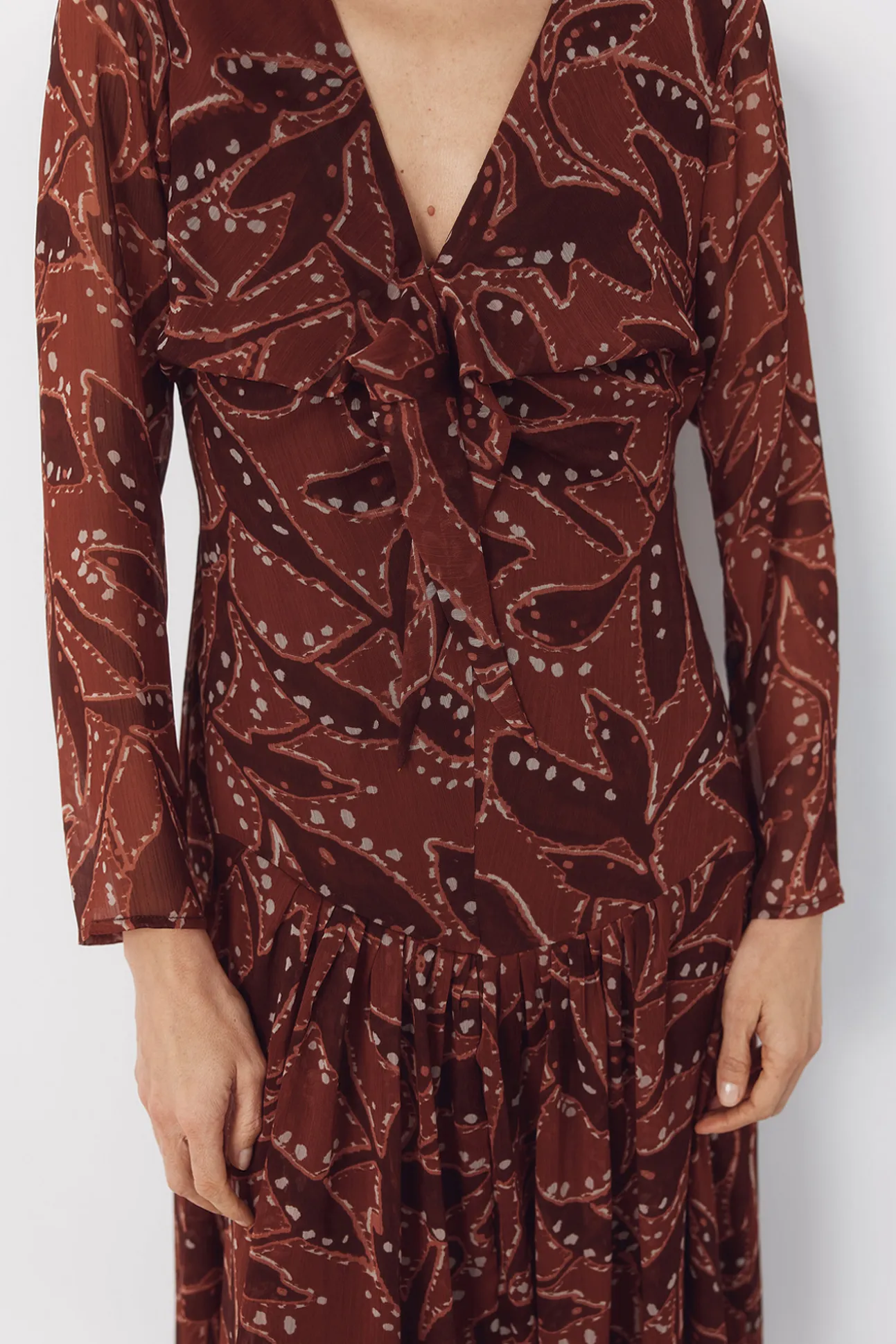 Vestido fluido estampado