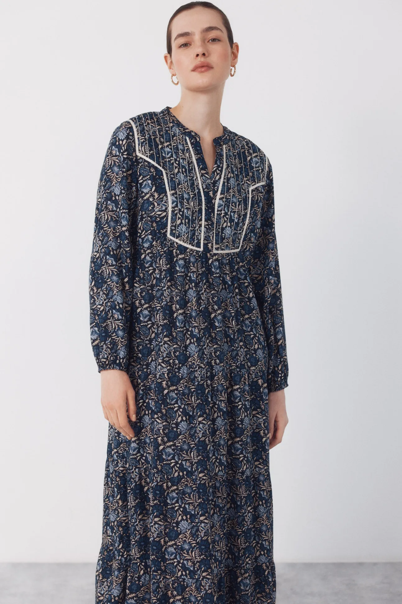 Vestido fluido estampado