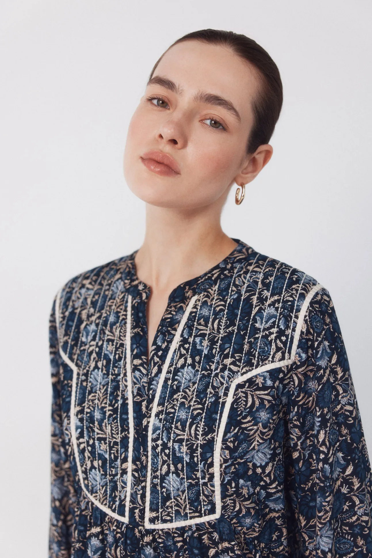 Vestido fluido estampado