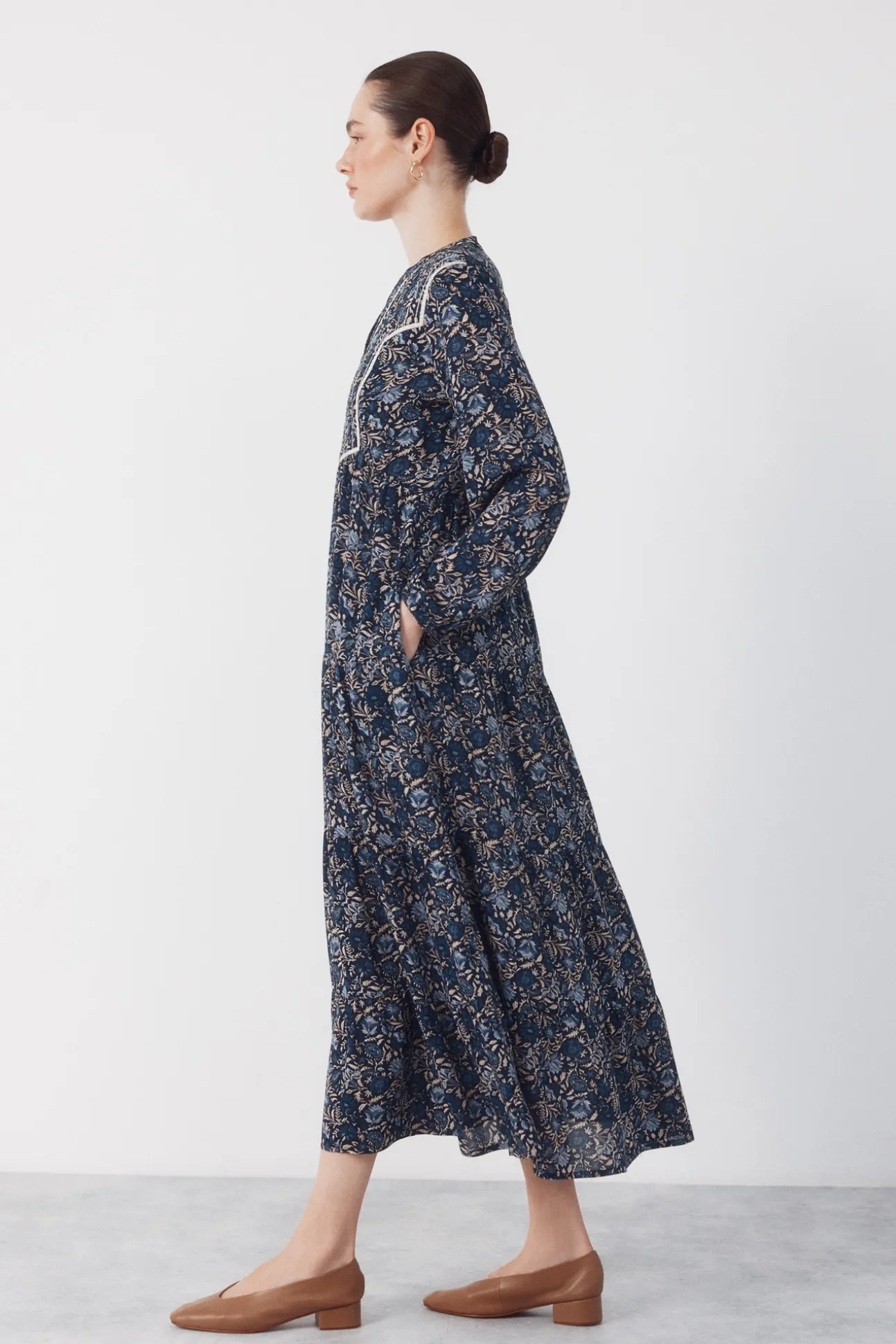 Vestido fluido estampado