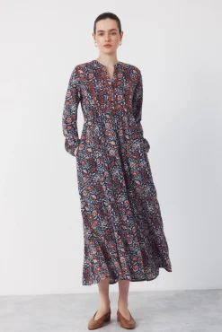 Vestido fluido estampado