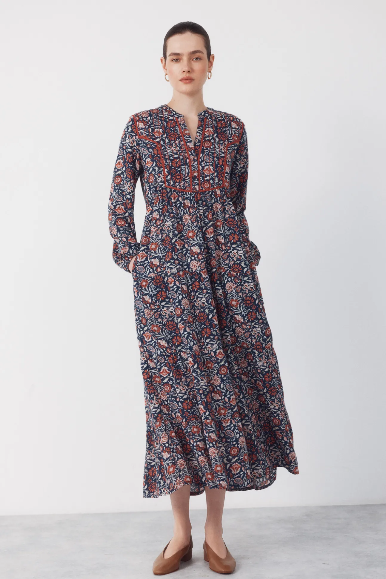 Vestido fluido estampado