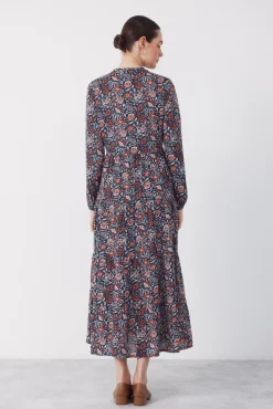 Vestido fluido estampado