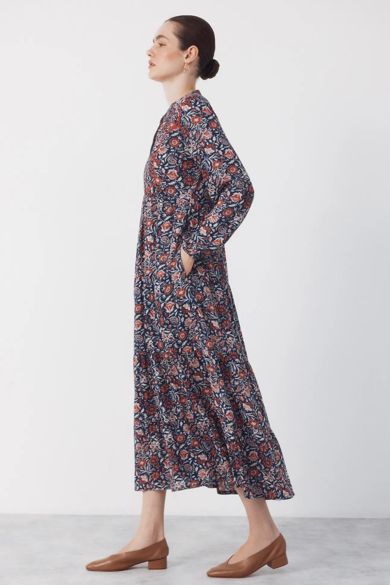Vestido fluido estampado