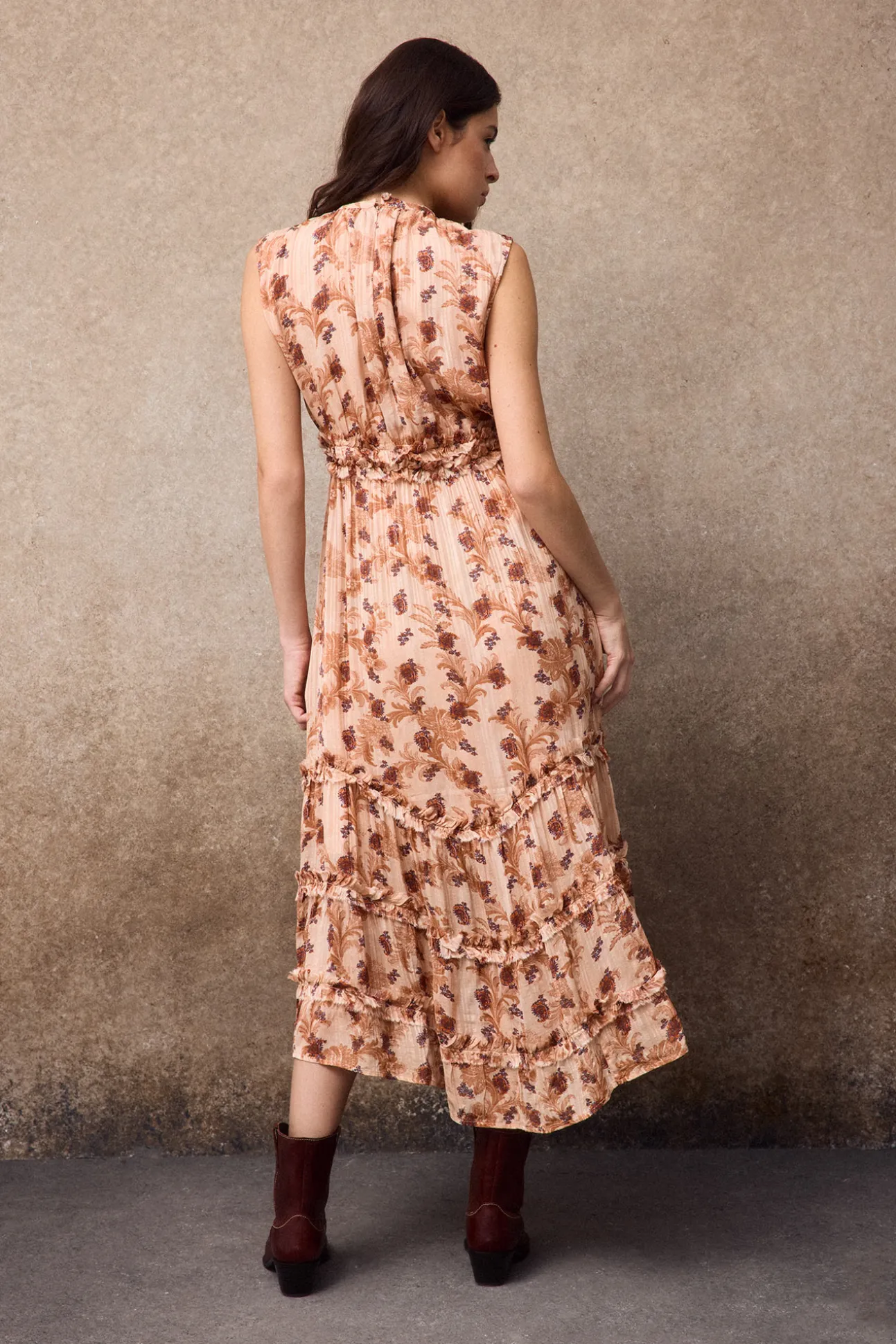 Vestido fluido estampado