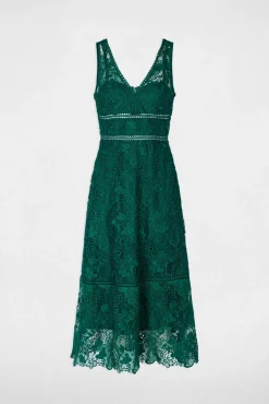 Vestido largo de encaje