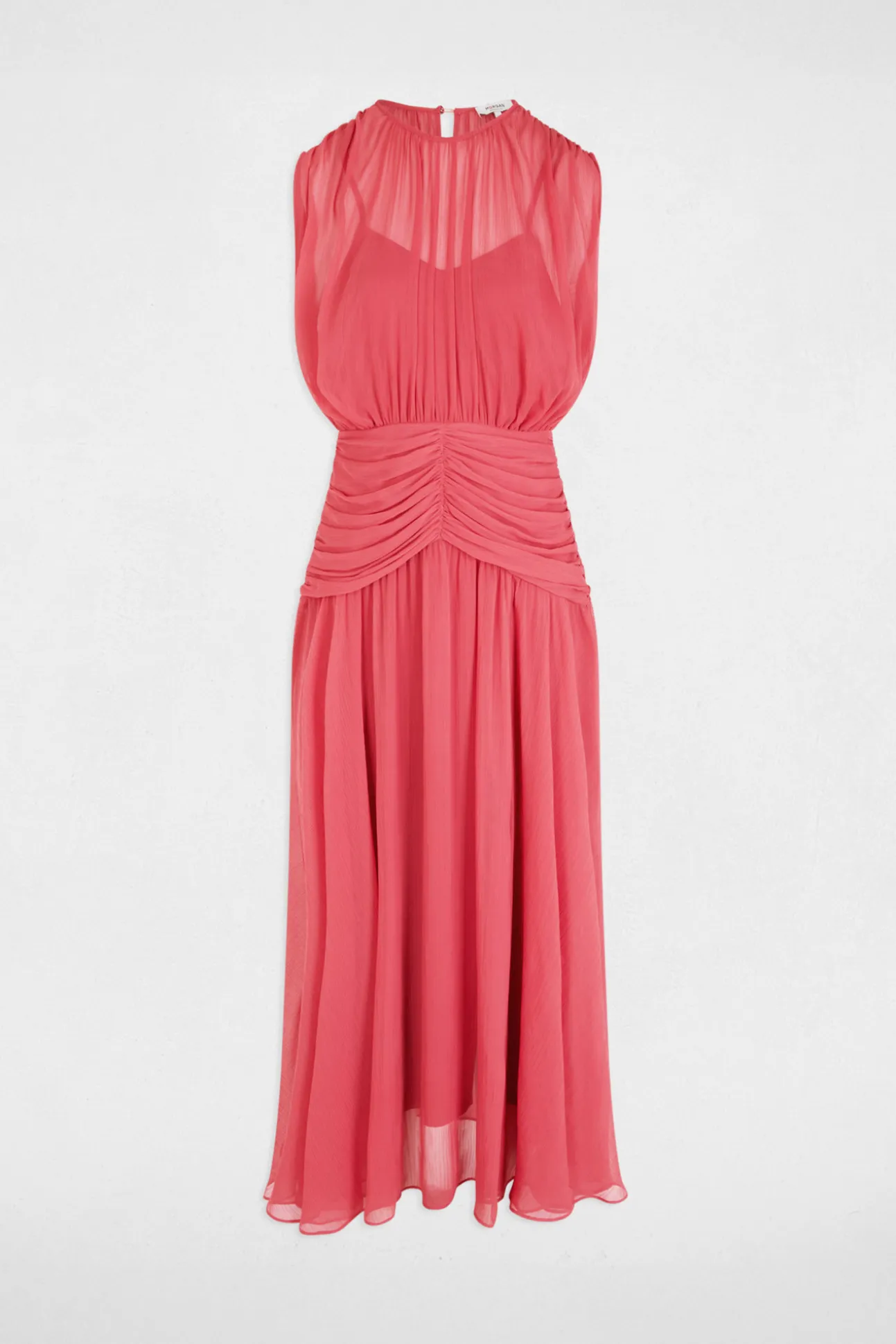 Vestido largo drapeado