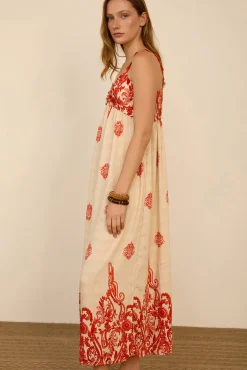 Vestido largo estampado