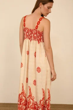 Vestido largo estampado
