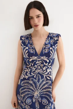 Vestido largo estampado