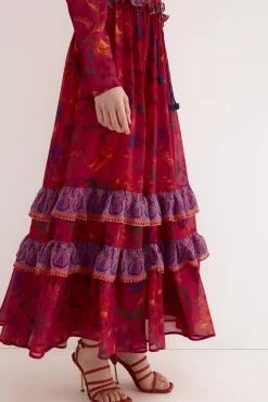 Vestido largo estampado floral