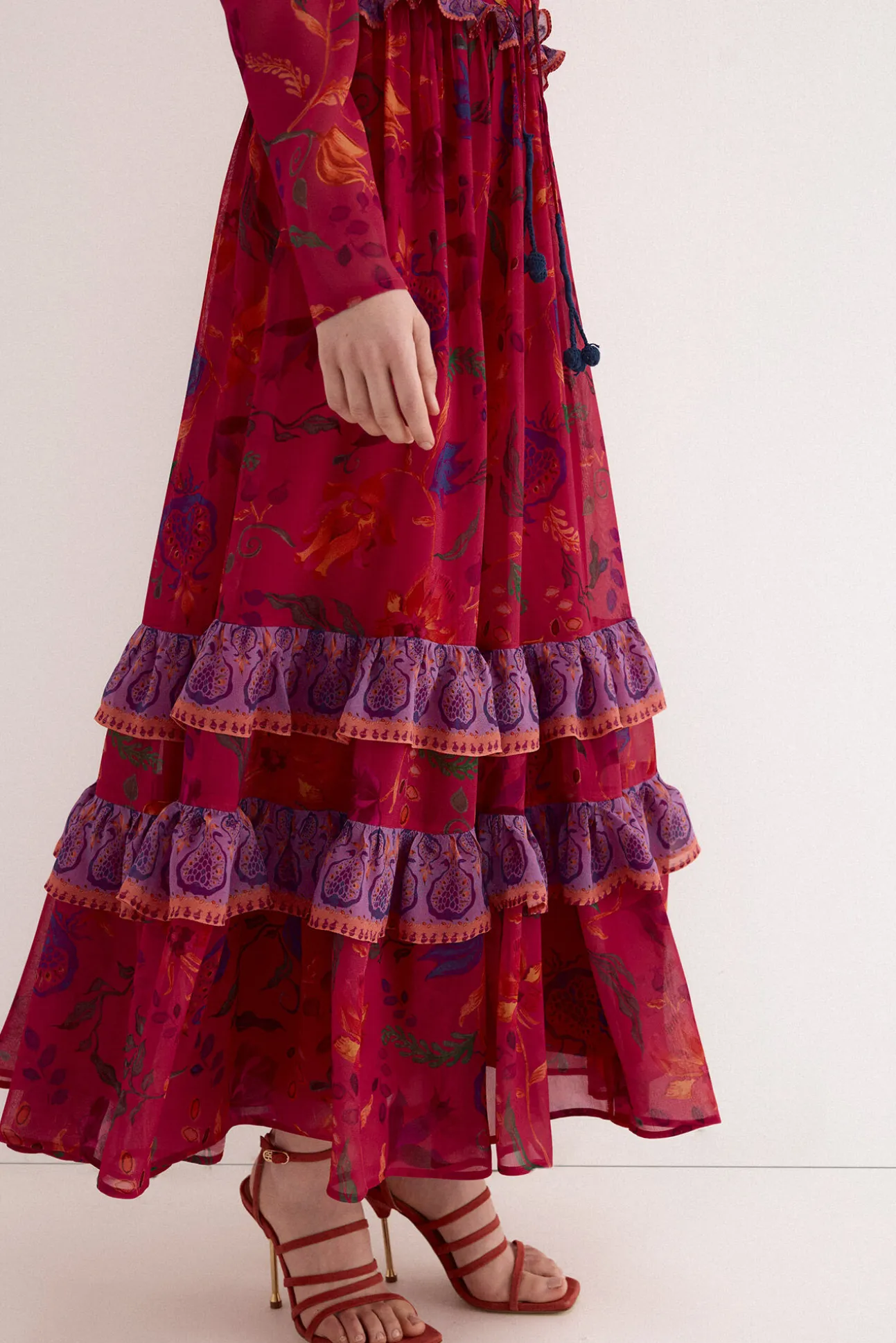 Vestido largo estampado floral