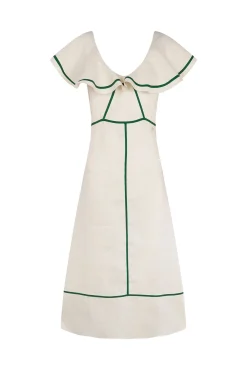 Vestido lino detalle contrastes